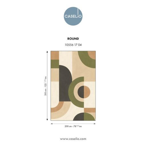 A stílus maga! Geometriai formák ívek körök parádés összjátéka "L" méret krém bézs barna khakizöld és antracit tónus felpanel