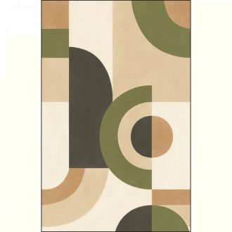   A stílus maga! Geometriai formák ívek körök parádés összjátéka "S" méret krém bézs barna khakizöld és antracit tónus felpanel