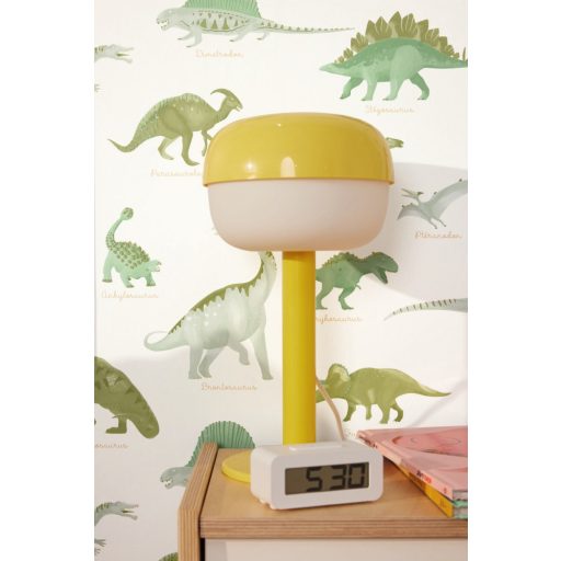 Dinamikus tanulságos és bájos dino fali dekoráció fehér khakizöld és zöld tónus gyerektapéta