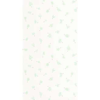   Könnyed és légies finom levélminta fehér vízzöld és aranybarna tónus gyerektapéta