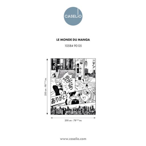 Sajátos és energikus rajzfilmes stílusú (manga) minimalista kép "S" méret fehér és fekete tónus falpanel