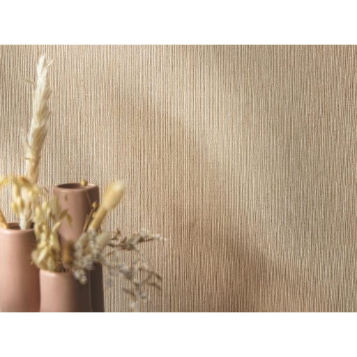 A szizál természetes struktúrája könnyed bordázott megjenítésben szalmabézs/világos kakaó tónus tapéta