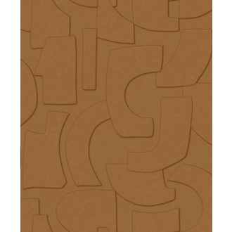   Az illúzió mestere! A természet nyers szépsége geometrikus formák 3D mintája terrakotta és sárgás vörösesbarna tónus tapéta