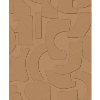   Az illúzió mestere! A természet nyers szépsége geometrikus formák 3D mintája homokkő (sárgásbarna) és barna tónus tapéta