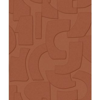   Az illúzió mestere! A természet nyers szépsége geometrikus formák 3D mintája sienai vörös tónus tapéta