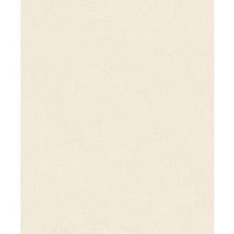   Ősi föld ihlette vonalakkal kialakított geometrikus formák mintája krétafehér és krémszín tónus tapéta