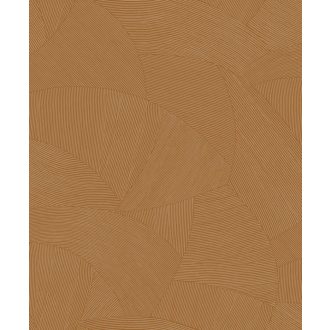   Ősi föld ihlette vonalakkal kialakított geometrikus formák mintája terrakotta és barna/vörösesbarna tónus tapéta