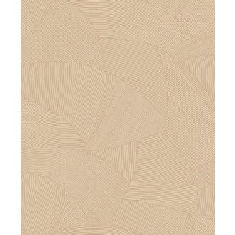   Ősi föld ihlette vonalakkal kialakított geometrikus formák mintája homokkő és barna/világosbarna tónus tapéta