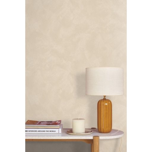 Mediterrán az ásványi anyag ihlette dörzsölt mészfesztés egyszínű minta krémes bézs-barna/latte tónus tapéta