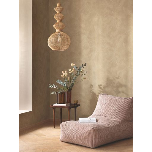 Mediterrán az ásványi anyag ihlette dörzsölt mészfesztés egyszínű minta bézs-barna - karamellbarna és homokbézs közötti tónus tapéta