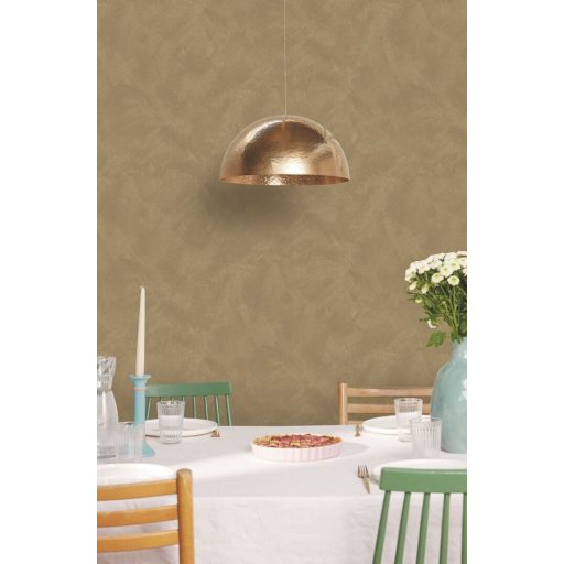 Mediterrán az ásványi anyag ihlette dörzsölt mészfesztés egyszínű minta lenszín - szalmasárga és bézs közötti tónus tapéta