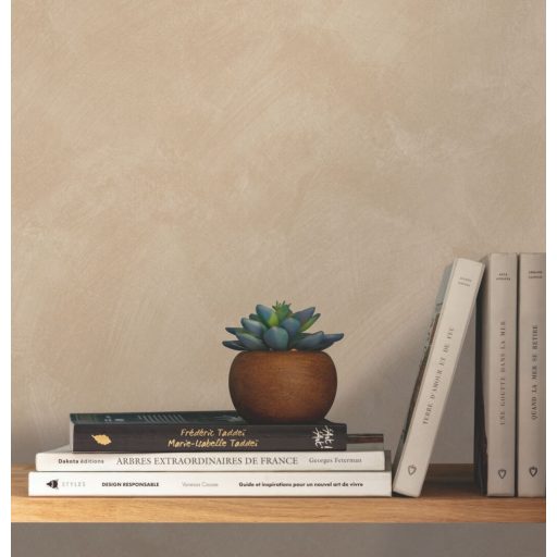 Mediterrán az ásványi anyag ihlette dörzsölt mészfesztés egyszínű minta világos szürkésbézs tónus tapéta