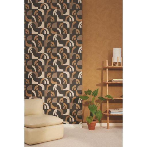 Mediterrán az ásványi anyag ihlette dörzsölt mészfesztés egyszínű minta terrakotta/terrabarna tónus tapéta