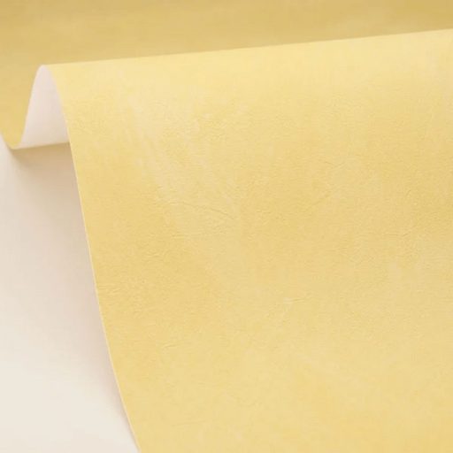 Mediterrán az ásványi anyag ihlette dörzsölt mészfesztés egyszínű minta lágy citromsárga/pasztellsárga tónus tapéta