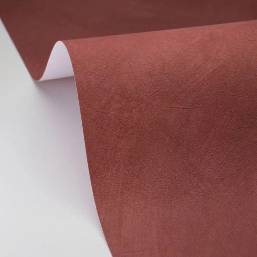 Mediterrán az ásványi anyag ihlette dörzsölt mészfesztés egyszínű minta földes-bordó tónus tapéta