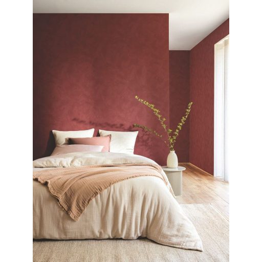 Mediterrán az ásványi anyag ihlette dörzsölt mészfesztés egyszínű minta földes-bordó tónus tapéta