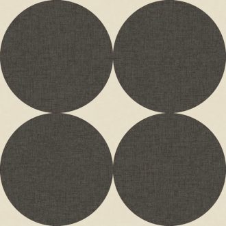   A WOW effektus garantált! XXL méretű körök merész retro mintája törtfehér és sötétszürke/antracit tónus tapéta