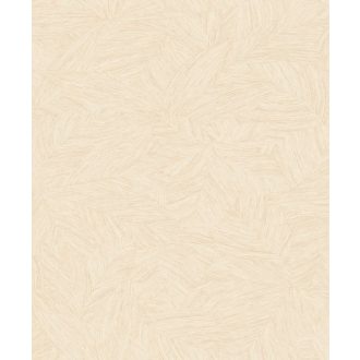   Íves vonalakkal rajzolt absztarkt minimalista levélminta krém/krémfehér és bézs/világosbézs tónus tapéta