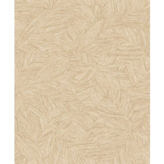   Íves vonalakkal rajzolt absztarkt minimalista levélminta krém homokszín/bézs tónus tapéta