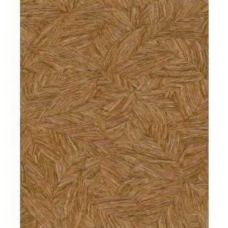   Íves vonalakkal rajzolt absztarkt minimalista levélminta bézs barna és mogyoróbarna tónus tapéta