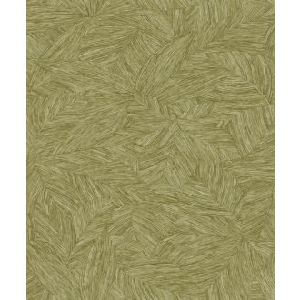   Íves vonalakkal rajzolt absztarkt minimalista levélminta moha-olív-khaki-fűszeres lime zöld tónus tapéta