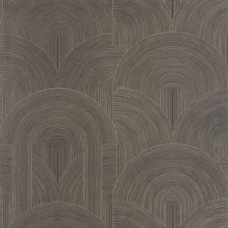   Légies eleganciát sugárzó harmonikus art deco ihletésű design sötétszürke/antracit és arany tónus fémes mintarajzolat tapéta