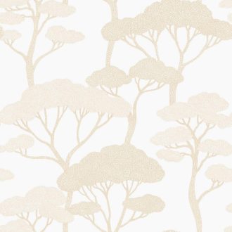   Békés álom! Séta egy Fantasy erdőben grafikus design íriszfehér és arany tónus fémes mintarajzolat tapéta