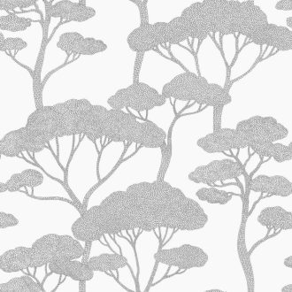   Békés álom! Séta egy Fantasy erdőben grafikus design monokróm - fehér és fekete tónus tapéta