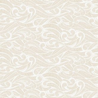   Diszkrét arabeszk díszítés tónusos háttéren krémfehér és arany tónus fényes mintarajzolat tapéta