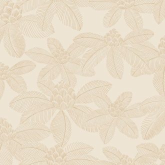   Zen filozófia a falon! Lótuszvirág motívum krém bézs/bézsarany tónus tapéta