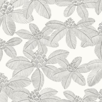   Zen filozófia a falon! Lótuszvirág motívum - monokróm - fehér és fekete tónus tapéta