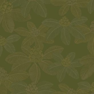   Zen filozófia a falon! Lótuszvirág motívum mohazöld és arany tónus tapéta