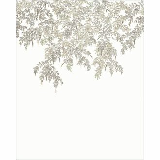   A természet varázslata - aláhulló légies levélözön (kaszkád) panoráma "M" krémfehér halványzöld bézs és olívbarna tónus falpanel