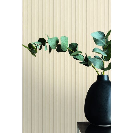 Valódi fa lécek hatását keltő panel mintázat krém/krémfehér világosbézs és barna tónus tapéta