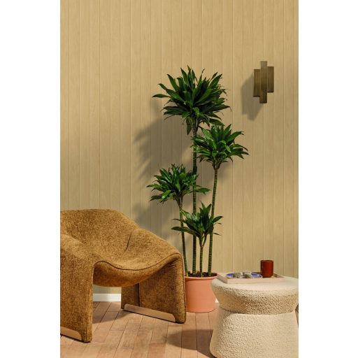 Fa deszkákat utánzó finoman texturált panel minta világosbézs meleg bézs és barna tónus tapéta