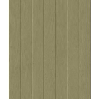  Fa deszkákat utánzó finoman texturált panel minta zöld és sötétbarna tónus tapéta