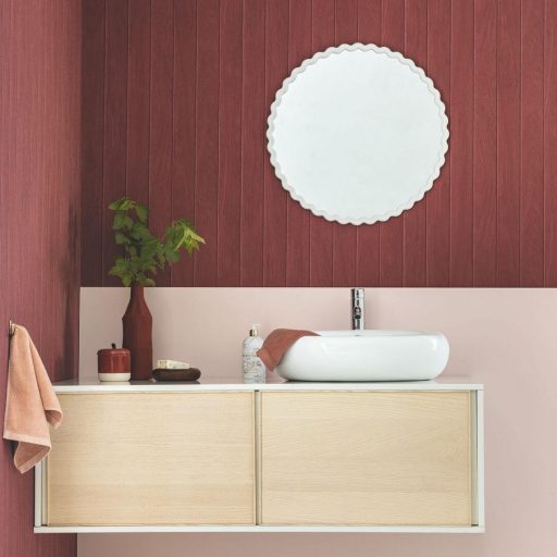 Fa deszkákat utánzó finoman texturált panel minta bordó és sötét barnás-bordó tónus tapéta