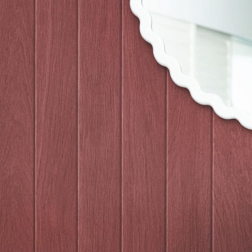 Fa deszkákat utánzó finoman texturált panel minta bordó és sötét barnás-bordó tónus tapéta