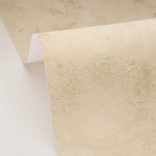 Természetes mész hatású texturált diszkrét fémes minta bézs-karamelles bézs és arany tónus tapéta