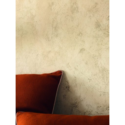 Természetes mész hatású texturált diszkrét fémes minta bézs-karamelles bézs és arany tónus tapéta