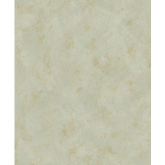   Természetes mész hatású texturált diszkrét fémes minta vízzöld és arany tónus tapéta