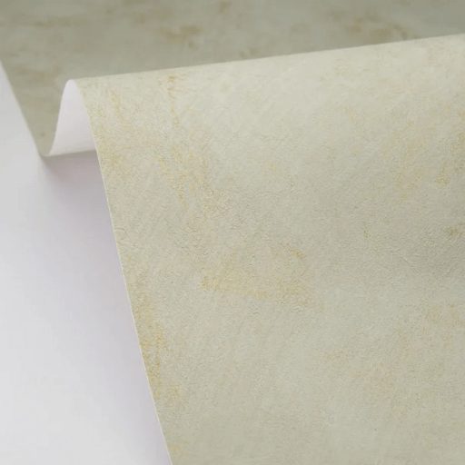 Természetes mész hatású texturált diszkrét fémes minta vízzöld és arany tónus tapéta