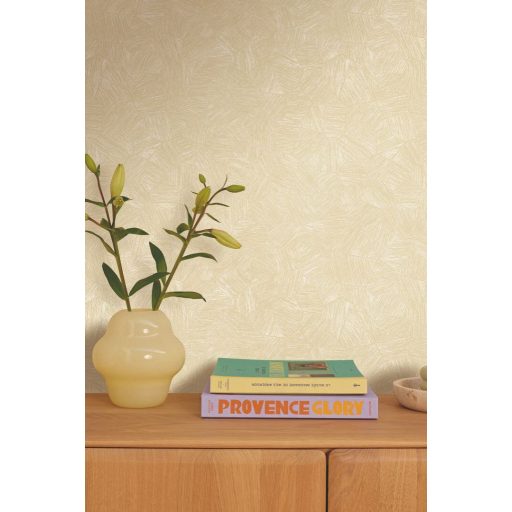 Letisztult geometriai kompozíció poligonok és textúrák változatosságával bézs törtfehér és világos homokszín tónus tapéta