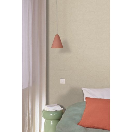 Eklektikus és autentikus kompozíció egyedi raffia textúrával törtfehér bézs szürkésbézs és szalmaszín tónus tapéta