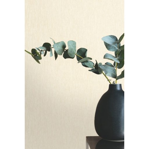 Finom textúrájú vonalszerűen strukturált természetes egyszínű minta vanília/ecru tónus tapéta