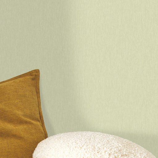 Finom textúrájú vonalszerűen strukturált természetes egyszínű minta halvány mandulazöld tónus tapéta