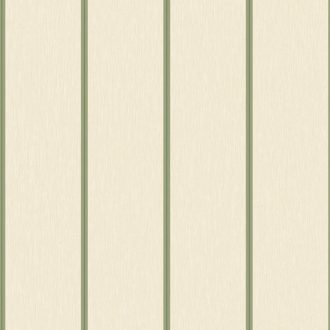   Geometriai rend és természetes könnyedség ötvözete - finom vonalú csíkos minta krémfehér és zsályazöld tónus tapéta