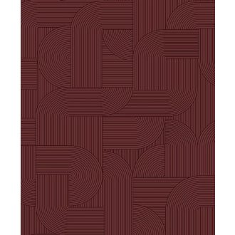   Retro geometria ami mindig talál partnert és öröm eltévedni benne sötét bordó/mélyvörös és feketésbarna-bordó tónus tapéta