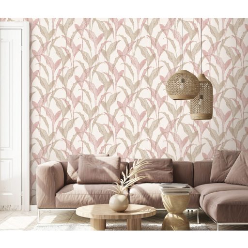 Erismann ELLE Decoration 2, 12117-05 XXL Natur Botanikus Grafikus finoman erezett levélmintás tapéta