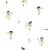 Gyerekszobai - Tündérmese - varázslatos tündér motívumok fehér fekete mustár és okkersárga tónus tapéta